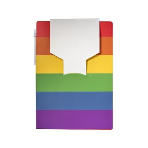Blocco Note Arcobaleno Personalizzato con Adesivi e Penna, Gadget Promozionali Personalizzabili - Product Image 4