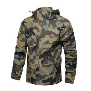 Camouflage Windbreaker <b>Jacket</b> Durable Fabric with Comfortable Fit for Daily Use Windbreaker <b>Jacket</b> - Product Image 1