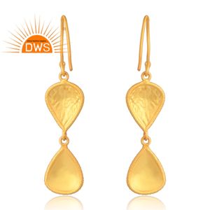 ต่างหูอัญมณี CZ ชุบทอง18K 925เงินสเตอร์ลิงต่างหูอัญมณีสังเคราะห์จากธรรมชาติ - Product Image 4