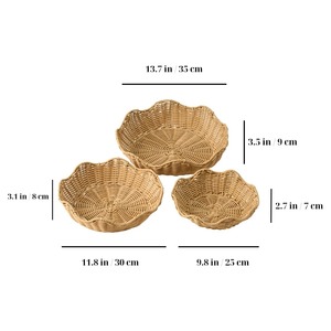 <b>Wicker</b> <b>Storage</b> <b>Baskets</b> Set of 3 Handmade <b>Storage</b> <b>Basket</b> Wholesale eco-friendly Made in Viet Nam - Product Image 3