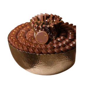 Cuenco de Metal martillado plateado de calidad de lujo, mesa de decoración de estilo moderno, cuenco para servir dulces de Chocolate para suministros de Hotel - Product Image 4