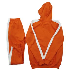 Pantalones con capucha ajustados a la moda para hombre personalizados de alta calidad, traje con logotipo bordado, ropa deportiva de otoño e invierno hecha de tela polar - Product Image 2