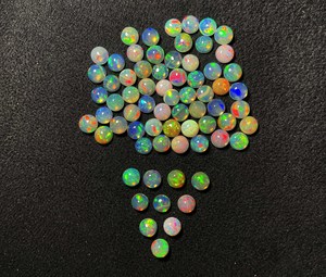 AAA พลอยโอปอลทรงหลังเบี้ยโอปอลเอธิโอเปียน3-5มม. สีขาวธรรมชาติหลายใบได้รับการรับรองอัญมณีหลวมสำหรับการทำเครื่องประดับ - Product Image 5