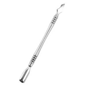 Profesional de acero inoxidable de doble extremo de doble cabeza de forma plana reutilizable antideslizante piel muerta empujador de cutículas removedor de uñas para - Product Image 6