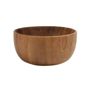 Tabletop Kitchenware Round <b>Wooden</b> <b>Salad</b> <b>Bowls</b> With Natural Finished for Restaurants & Home Food and Snacks Serving <b>Bowls</b> - Product Image 1