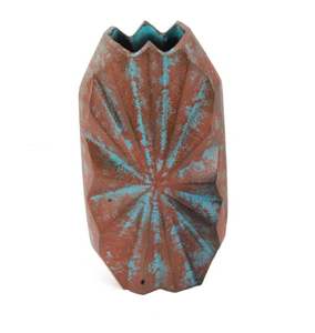 Metal Table Top Decorative Flower Pot round Shape for Home Decoration Handcrafted Modern Patina Finishing Aluminum Vase Casted - Product Image 2