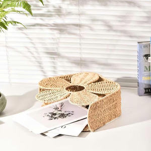 Latest Design Handwoven Paper Rope Flower Shape Kids Storage Basket <b>Decorative</b> Paper Organizer For Books Toys <b>Nursery</b> Playroom - Product Image 2