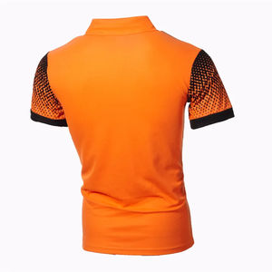 Camiseta de manga corta POLO de algodón puro para hombre, Sudadera de cuello de verano para golf deportivo para polos con patrón sólido de lona - Product Image 5