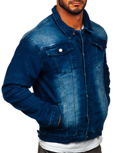 Oversized Fashion Denim <b>Jacket</b> Heavy Duty Jeans Coat Street Style Apparel Wholesale Supplier <b>with</b> OEM Customization - Product Image 1