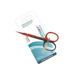 Tijeras para Cutículas de 9.5cm, Doble Curvatura, Acero Inoxidable Dorado, Extra Resistentes, Curvas, para Manicura, Mango de Cerámica de Primera Calidad, de Fábrica - Product Image 2