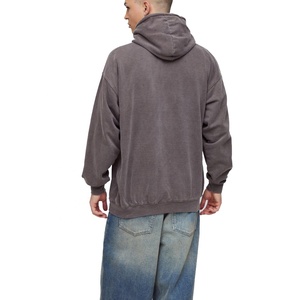 Luxe uni 600gsm épais coton lourd 100% mélange français éponge hiver unisexe recadrée Double fermeture éclair sweat à capuche zippé personnalisé - Product Image 3