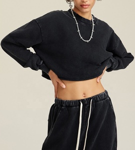 Custom New Fashion Long Sleeve Yoga Top Wholesale Cropped <b>Crewneck</b> Sweatshirt Womens Sports Crop Top Long Sleeve - Product Image 5