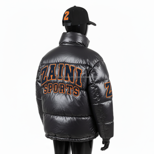 Women Puffer Jacket 240GSM Windproof <b>Nylon</b> <b>Fabric</b> Soft Padding Custom Embroidered Logo Design Women Puffer Jackets - Product Image 5