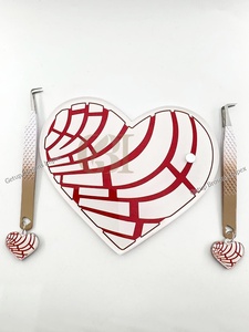 Último azulejo de pestañas acrílico sostenible en forma de corazón con llavero e imán para pinzas de extensión de pestañas azulejo de pestañas personalizado disponible - Product Image 2