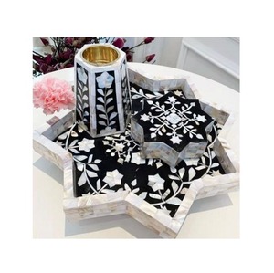 Nuevo diseño Premium hecho a mano ecológico Bakhoor quemador conjunto bandeja madre perla incienso titular aromaterapia difusor religioso - Product Image 3