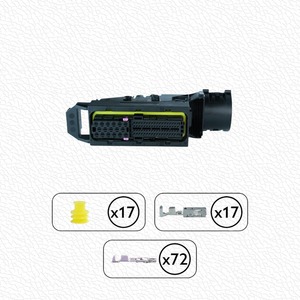 Conector macho negro de 89 pines con cableado, conector multipin - Product Image 2