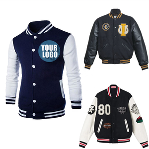 Vestes d'université à logo personnalisé Logos brodés Manches en cuir de laine Logo personnalisable Manches en cuir Veste universitaire grecque HBCU - Product Image 1