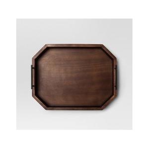 Plateau en bois finition naturelle adapté pour recevoir ou organiser idéal pour les tables d'appoint d'entrée ou les installations de petit-déjeuner confortables - Product Image 6