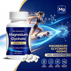 <span class=keywords><strong>Compresse</strong></span> di Magnesio Clicinato 400mg ad Alto Assorbimento per Recupero Muscolare e Salute Quotidiana, Integratore OEM ODM - Product Image 1