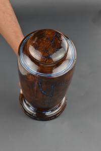 โกศเผาอีพ็อกซี่และไม้ชิงชันสีฟ้าสำหรับเถ้ากระดูกมนุษย์สำหรับผู้ใหญ่ที่ฝังศพโกศสำหรับกล่องไม้ Columbarium โกศศพสำหรับเถ้ามนุษย์ - Product Image 3