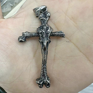 yunnique <b>Titanium</b> Steel Sheep Head Pendant for Men Retro Punk Trendy Personalized Fashion Pendants Charms - Product Image 2