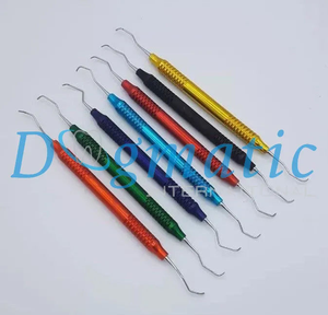 <b>Dogmatic</b> International 7 Piece Gracey Curette Set Multi-Color Stainless Steel Manual Power Source Dental Instruments CE - Product Image 2