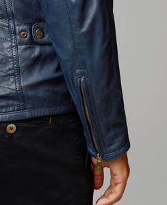 Elegante Chaqueta de Cuero Genuino para Hombre, Ideal para Motociclismo y Looks Atrevidos Diarios, Chaqueta de Motociclista para Hombre - Product Image 5