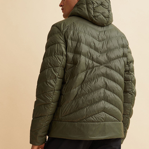 Men's High Quality Lightweight Puffer Jacket Comfortable Winter Season <b>Padded</b> Bubble Coat Hood Made Silk Shell Canvas Material - Product Image 4