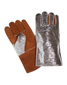 Productos de soldadura de seguridad control de animales guantes de seguridad Manejo de protección par de guantes de cuero de vaca soldadura de trabajo OEM - Product Image 3