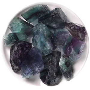 En vrac naturel rugueux arc-en-ciel Fluorite pierres de cristal brut 1-3 pouces mode tendance en vrac en gros pour la décoration guérison Reiki Chakra - Product Image 1