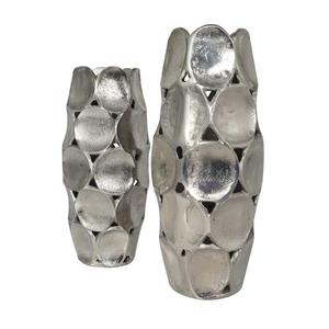 Macetas de Flores de Lujo para Decoración de Bodas, Jarrón Indio de Aluminio, Plantas Artificiales Decorativas, Jarrones de Flores con Acabado Dorado - Product Image 2