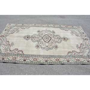 พรมขนแกะสีเบจสีเขียวแบบดั้งเดิม8.2ft 4.9 x งานแฮนด์เมดสไตล์ตุรกีพรมสี่เหลี่ยมผืนผ้าสำหรับวัยรุ่นยางสำหรับข้างเตียง - Product Image 3