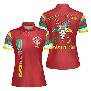 Ordre personnalisé de l'étoile de l'Est OES 1850 polo pour femme de haute qualité sur mesure manches courtes polos pour hommes - Product Image 4