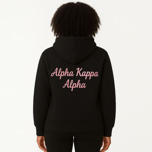 Sudadera con Capucha de Forro Polar Bordada y Estampada para Mujer, Personalizada para Hermandades, Invierno/Otoño, con Letras Griegas - Proveedor OEM - Product Image 2