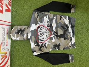 Chaqueta con capucha para hombre de invierno, diseño de camuflaje de punto bordado, forro polar de algodón, cremallera sólida, teñido liso, secado rápido - Product Image 3