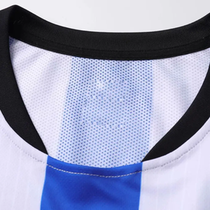 Ensemble de maillot de football pour homme adulte personnalisable par sublimation, anti-UV, respirant, 100% polyester, évacuation de l'humidité, vêtements d'entraînement - Product Image 3