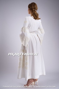 Vestido largo informal de manga larga para dama de honor, bordado personalizado - Product Image 4