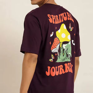 Fabricants de t-shirts personnalisés DTG en coton unisexe surdimensionné lourd Boxy Streetwear t-shirts cropped t-shirt hommes - Product Image 3