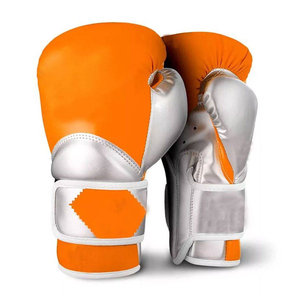 Gants de boxe en cuir de style professionnel, maille respirante, sangles de poignet personnalisables, mousse à fort impact pour le fitness et le combat - Product Image 1