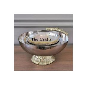 Tazón para servir de diseño maravilloso, tazón para servir frutas de aluminio y acero inoxidable, tazón para postre de tamaño personalizado - Product Image 1