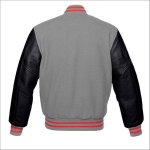 Chaqueta Varsity Personalizada de Invierno para Hombre, de Lana, Piel de Oveja, Cuero Genuino, con Logos Bordados, Parches y Etiquetas - Product Image 6