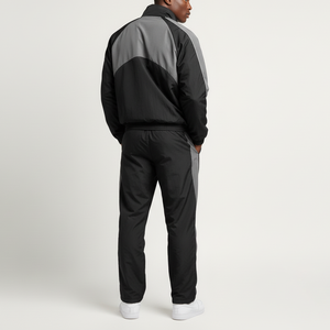 Offre Spéciale Streetwear d'hiver en coton de luxe de fabricant personnalisé à la mode survêtements 2 pièces Patchwork coupe-vent coupe régulière - Product Image 5