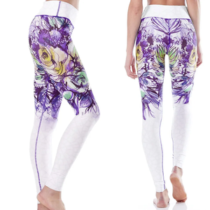 Luluyun femmes taille haute avant sans couture serré pas de contrôle du ventre transparent pantalon de Yoga doux leggings - Product Image 6