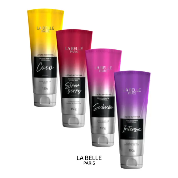 La belle paris-kit hidratante loção corporal-quatro tipos-150g