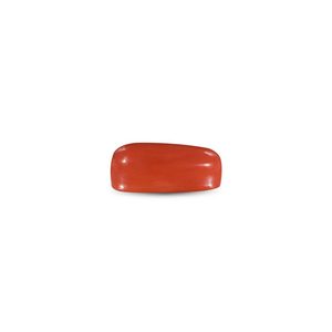 Pierre précieuse carrée en corail rouge naturel de haute qualité (9,41 carats) - Certificat GIA, polie, traitée thermiquement, hauteur 8 mm - Product Image 2