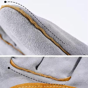 Soldadura Industrial de cuero Guantes de soldadura reforzados de cuero de manga larga de 16 "Función Guantes de cuero de seguridad industrial anticalor - Product Image 3