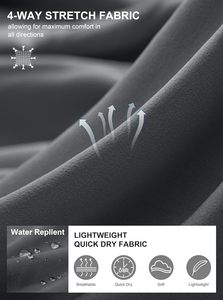 Pantalones cortos informales de trabajo para golf para hombre, ligeros, 100% algodón, lona, secado rápido, transpirables, patrón sólido, cintura media, logotipo frontal, 3 bolsillos - Product Image 4