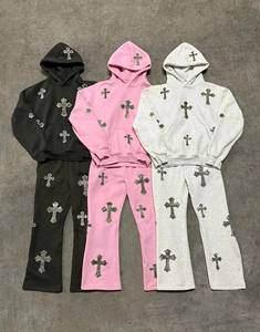 เสื้อฮู้ดผู้ชายผ้าฝ้ายแนววินเทจผ้าฟรองเทอร์รี่โอเวอร์ไซซ์ดีไซน์แบบมีซิประบายอากาศได้ดีออกแบบโลโก้ได้ตามต้องการ - Product Image 3