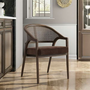 High Quality Modern Solid Teak Wood <b>Dining</b> <b>Chair</b> with Brown Finish and Upholstered Seat Cushion for Home Hotel Restaurant Use - Product Image 1