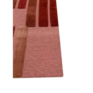 Alfombra de Lana y Viscosa Tejida a Mano con Rayas Rojas y Naranjas, Modelo Tnq-3236 (Cs-01), para Decoración de Sala de Estar - Product Image 4